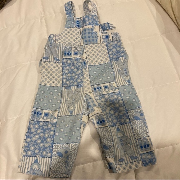 Vintage Baby Clown Train Overalls - Picture 2 of 4